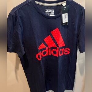 Womens Tshirt Adidas Navy/red